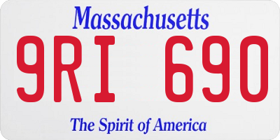 MA license plate 9RI690