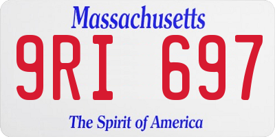 MA license plate 9RI697