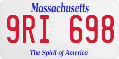 MA license plate 9RI698