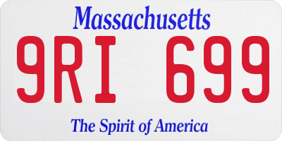 MA license plate 9RI699