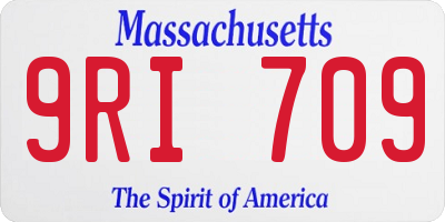 MA license plate 9RI709