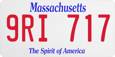 MA license plate 9RI717
