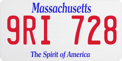 MA license plate 9RI728