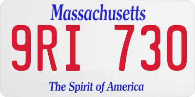 MA license plate 9RI730