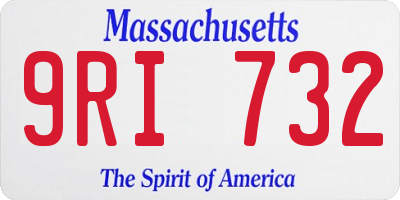 MA license plate 9RI732