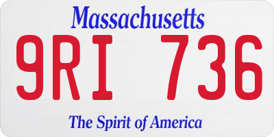 MA license plate 9RI736