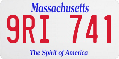 MA license plate 9RI741