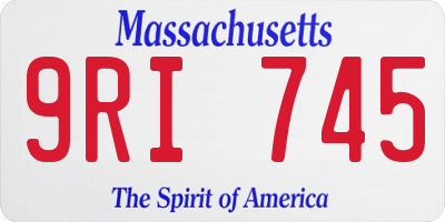 MA license plate 9RI745
