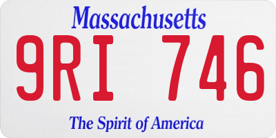 MA license plate 9RI746