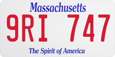 MA license plate 9RI747