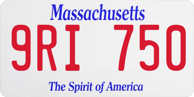 MA license plate 9RI750
