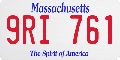 MA license plate 9RI761