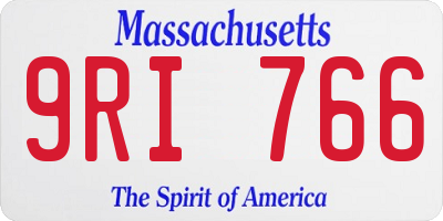 MA license plate 9RI766