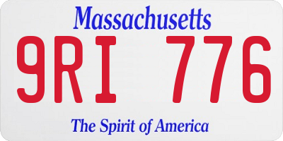 MA license plate 9RI776