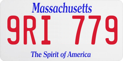 MA license plate 9RI779