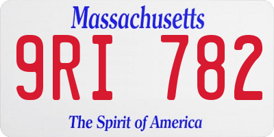 MA license plate 9RI782