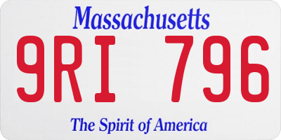 MA license plate 9RI796