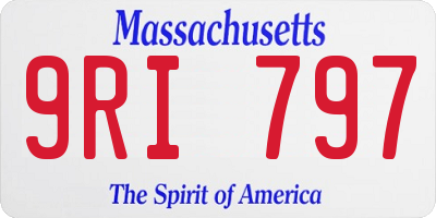 MA license plate 9RI797