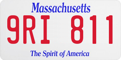 MA license plate 9RI811