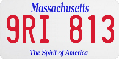 MA license plate 9RI813