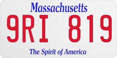 MA license plate 9RI819