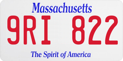 MA license plate 9RI822