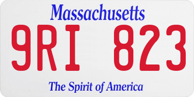 MA license plate 9RI823