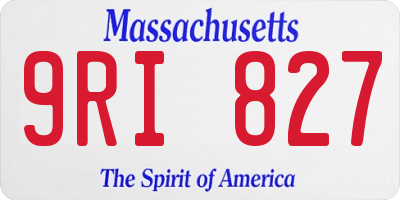 MA license plate 9RI827