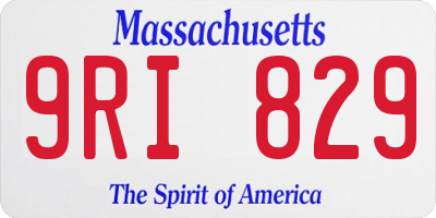 MA license plate 9RI829