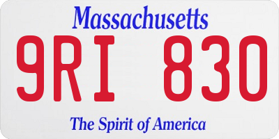 MA license plate 9RI830