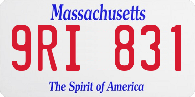 MA license plate 9RI831