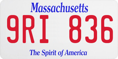 MA license plate 9RI836