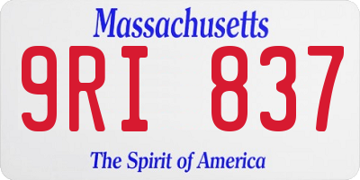 MA license plate 9RI837