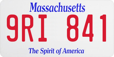 MA license plate 9RI841