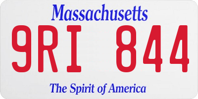 MA license plate 9RI844