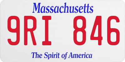 MA license plate 9RI846