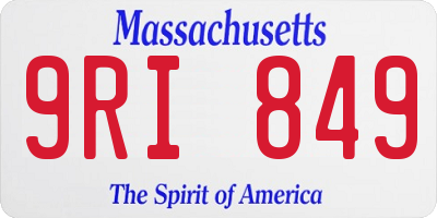 MA license plate 9RI849