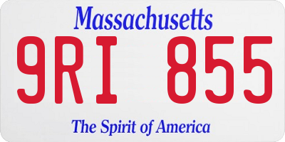 MA license plate 9RI855