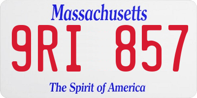 MA license plate 9RI857