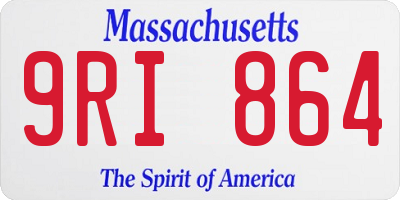MA license plate 9RI864