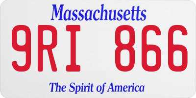 MA license plate 9RI866
