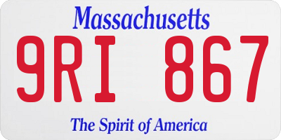 MA license plate 9RI867