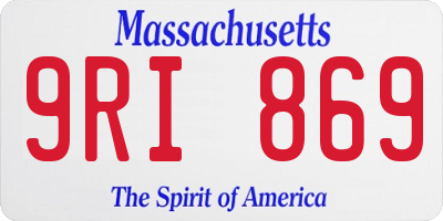 MA license plate 9RI869