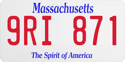 MA license plate 9RI871
