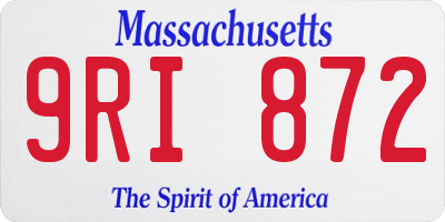 MA license plate 9RI872