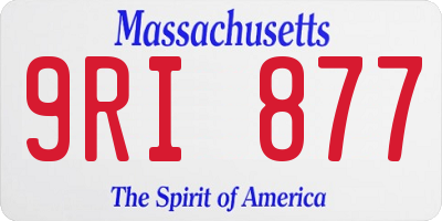 MA license plate 9RI877
