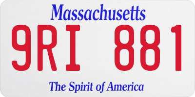 MA license plate 9RI881