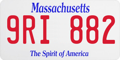 MA license plate 9RI882