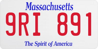 MA license plate 9RI891