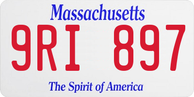 MA license plate 9RI897